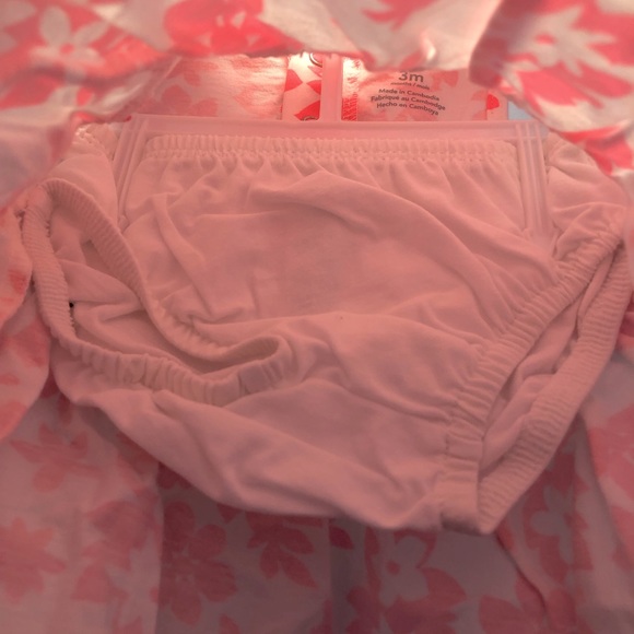 Carter’s Floral Print Sundress and diaper cover, pink/white, 3M - Picture 4 of 6